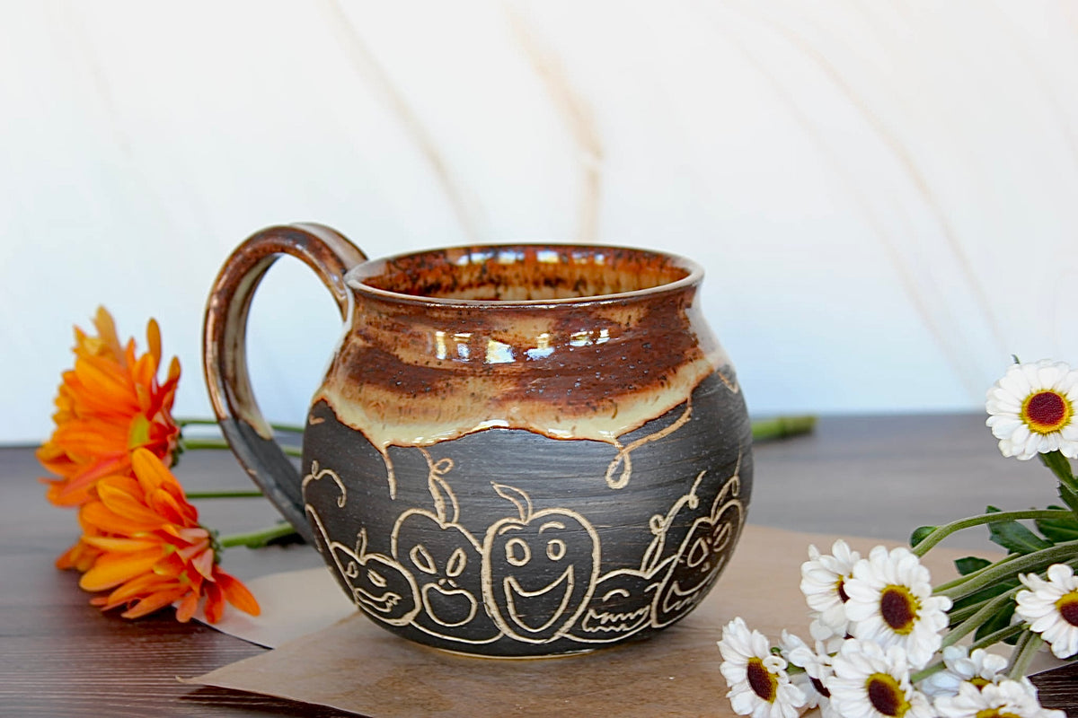Pumpkin Sgraffito Mug — 2025 Archive