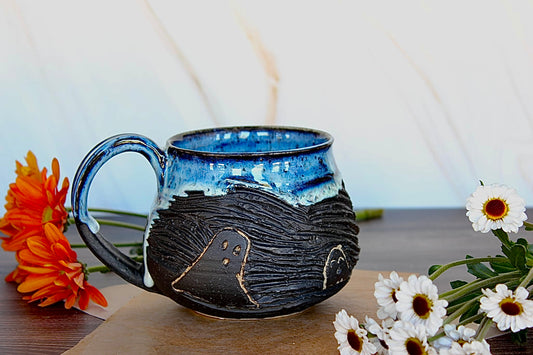 Ghost Sgraffito Mug — 2025 Archive