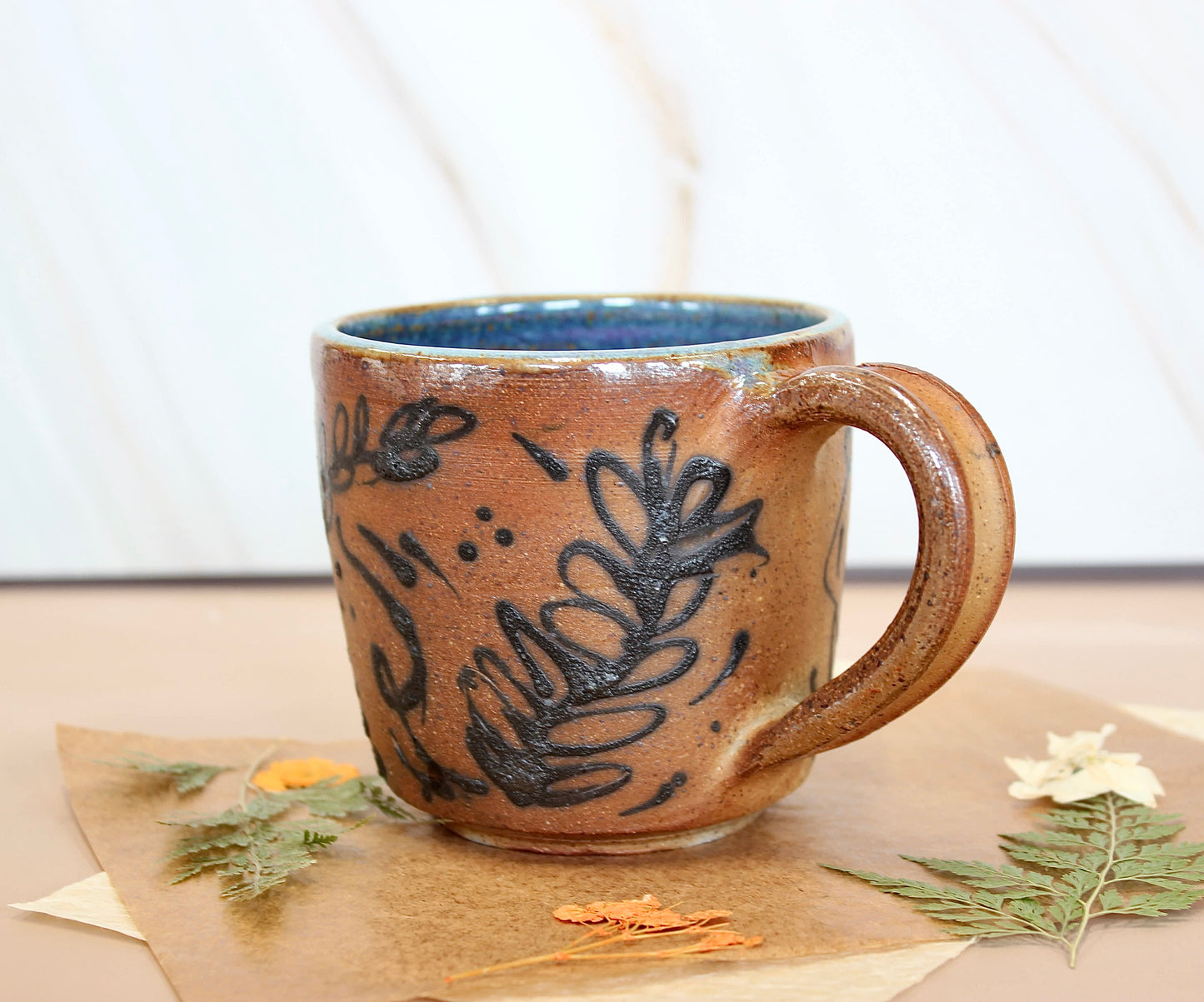 Soda-Fired Botanical Mug