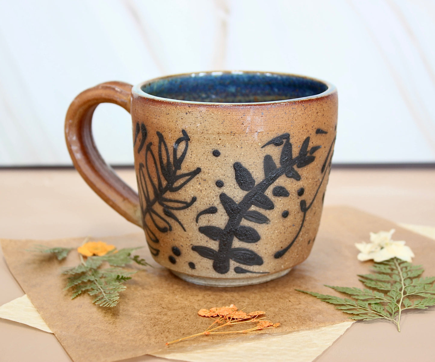 Soda-Fired Botanical Mug
